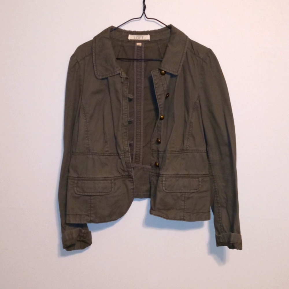 Loft military green jacket